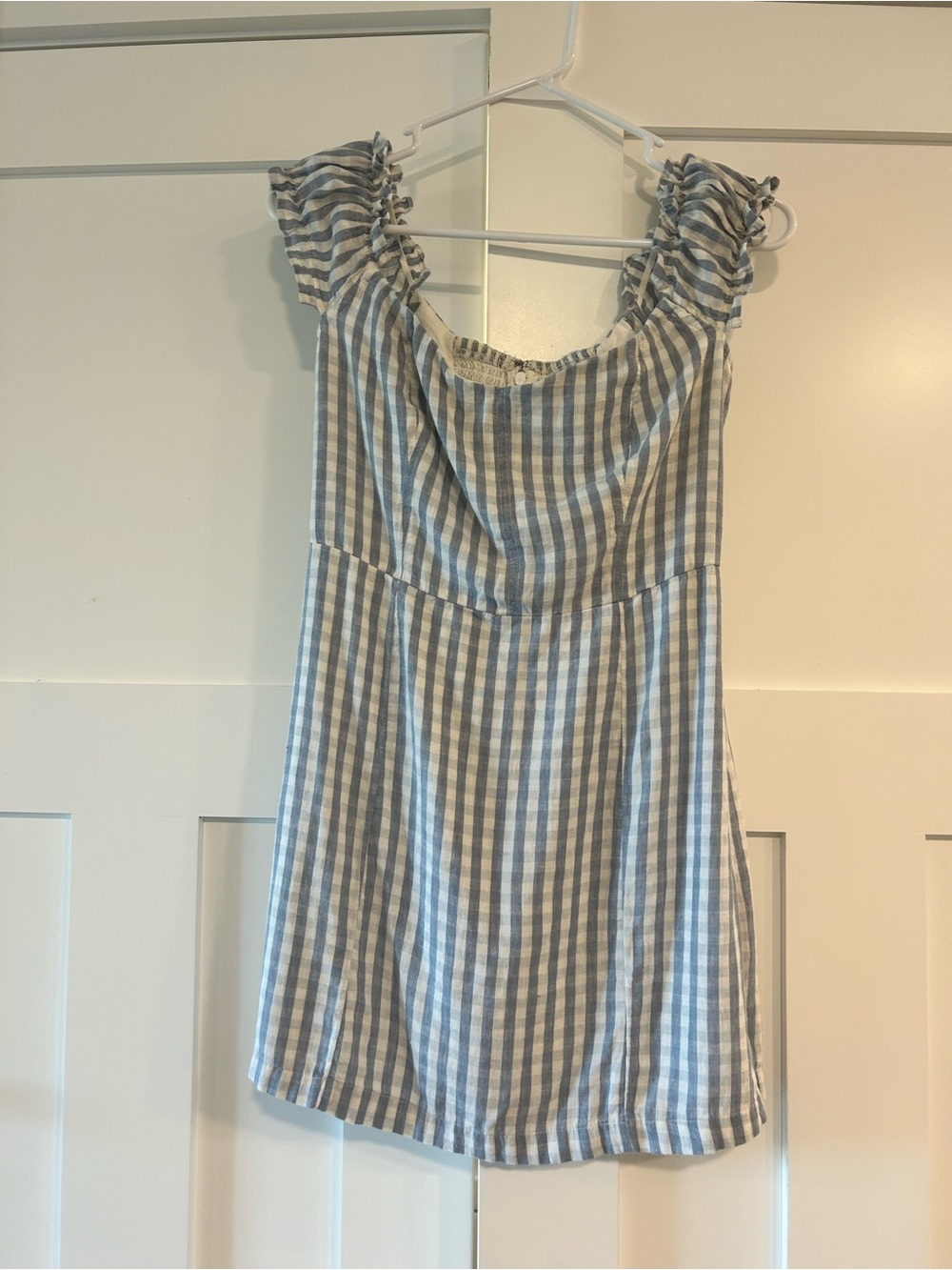 Abercrombie & Fitch Blue and White Gingham Summer Dress